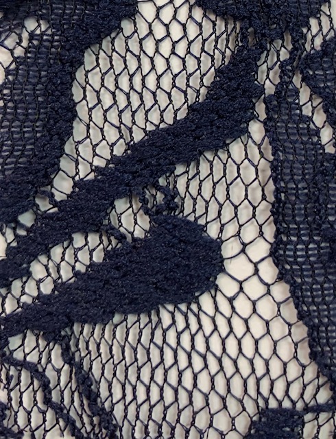 Lace Knit Fabric Navy