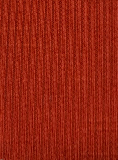Rib Knit Rust Wholsale Fabric