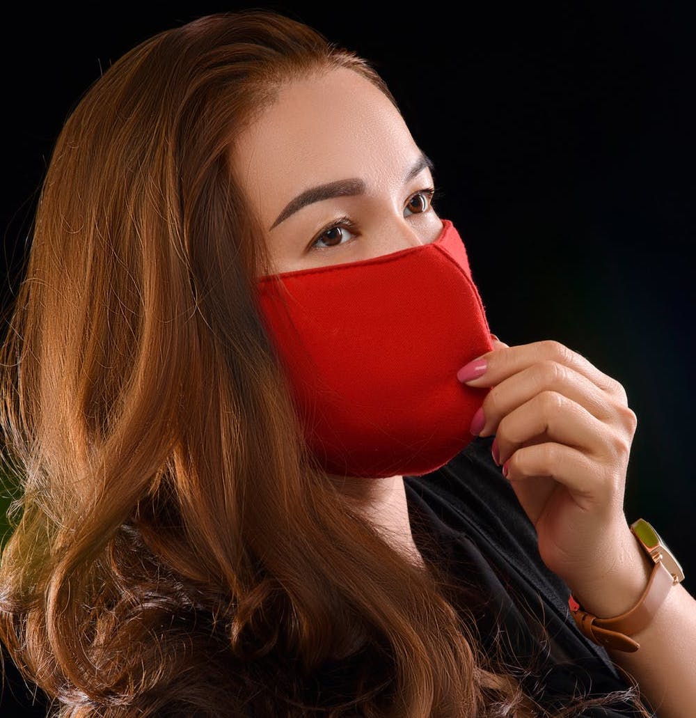 face mask red