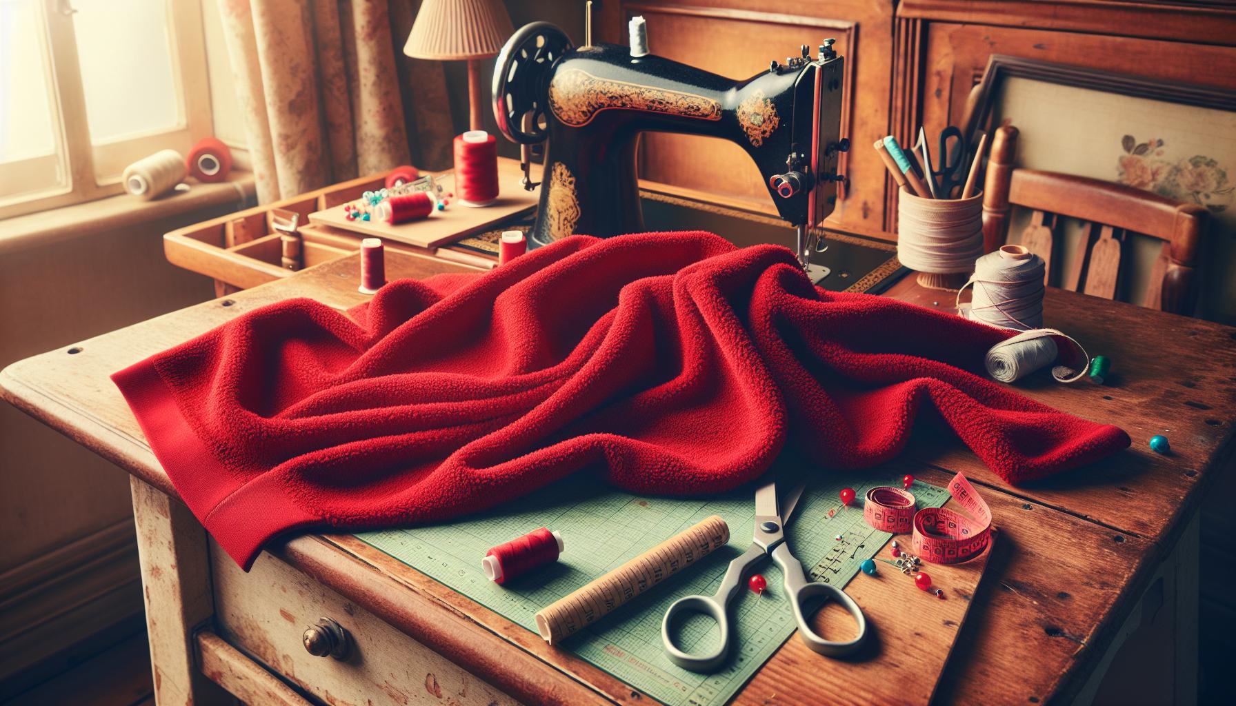 Red French Terry Fabric Soft, Stylish & Comfortable